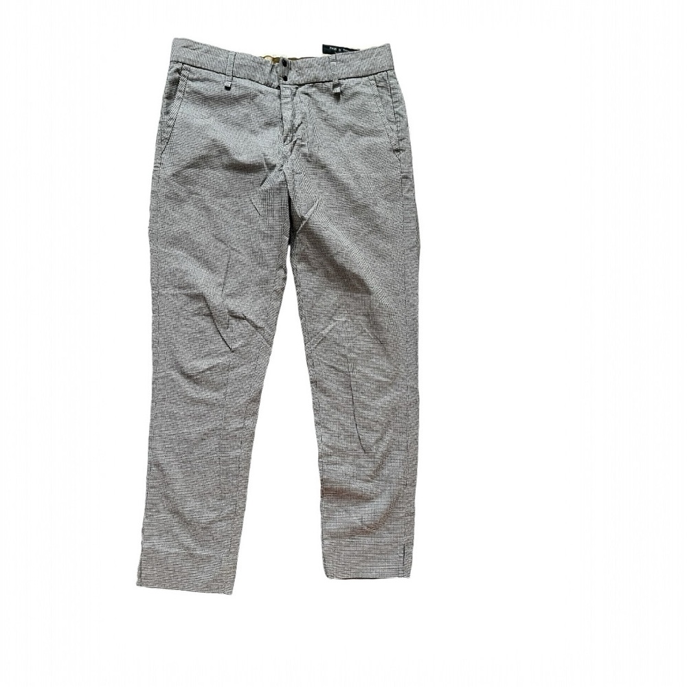 rag & bone Women Black/White Ankle Pants